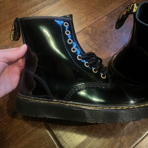 Dr. Martens Black Patent Lace-Up Women's Boots